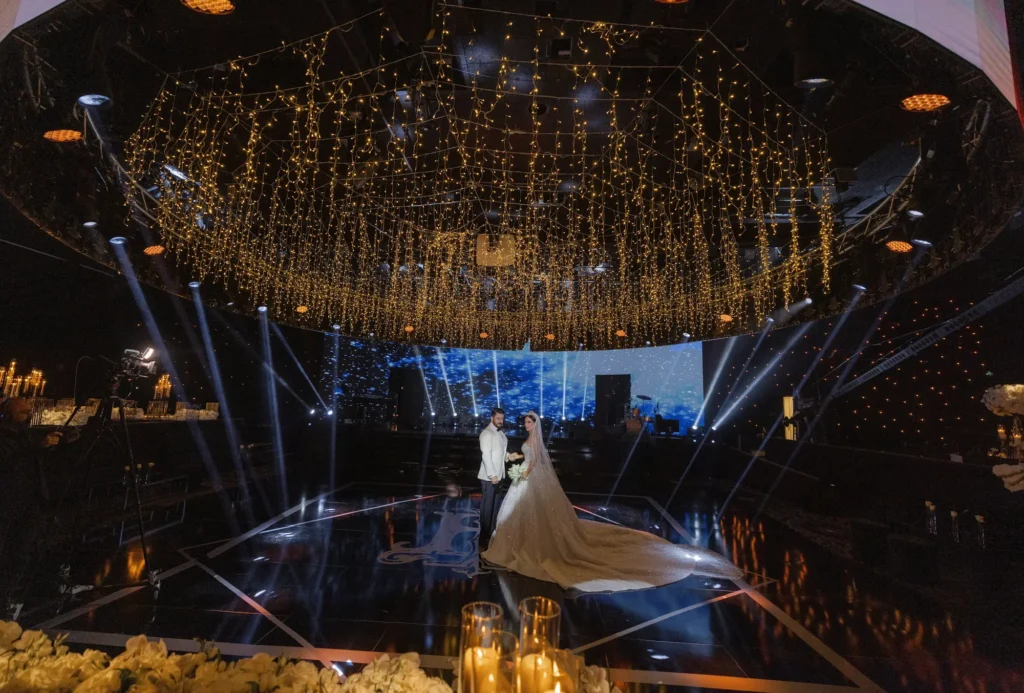 A couple at a wedding